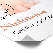 Modern First Birthday Foto Meilenstein Poster (Ecke)