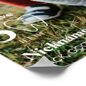 Modern First Birthday Foto Meilenstein Poster (Ecke)