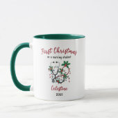 Modern First Christmas as a Nursing Student Custom Tasse (Links)