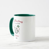 Modern First Christmas as a Nursing Student Custom Tasse (Vorderseite Links)