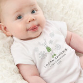 Modern First Christmas Cosy Reindeer Baby Strampler