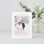 Modern First Christmas Mr. und Mrs. Foto Feiertagspostkarte (Stehend Vorderseite)