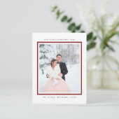 Modern First Christmas Mr. und Mrs. Foto Feiertagspostkarte (Stehend Vorderseite)