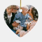 Modern First Christmas Together 2 Fotos - Herzlich Keramik Ornament (Hinten)