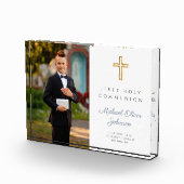 Modern First Heilige Communion Boy Picture Fotoblock (Rechts)