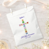 Modern First Heilige Kommunion farbenfrohe Kreuzze Geschenktütchen (Ausgeschnitten)