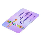 Modern First Heilige Kommunion farbenfrohe Kreuzze Magnet (Linke Seite)