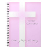 Modern First Holy Communion in Pink Guest Book Notizblock (Vorderseite)