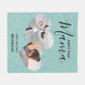 Modern First Mama | 2 Herz - Foto Fleecedecke (Vorderseite (Horizontal))