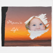 Modern First Mother’s Day Fleece Blanket - Sunset (Vorderseite (Horizontal))