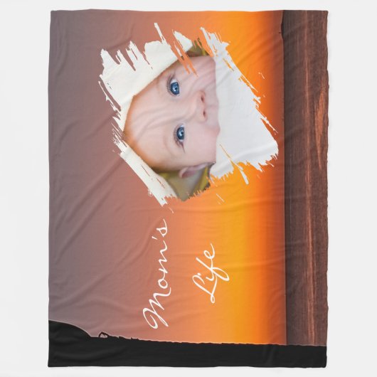 Modern First Mother’s Day Fleece Blanket - Sunset (Vorderseite)