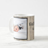 Modern First Mother's Day Oma Wood Foto Kaffeetasse (Vorderseite Links)