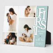 Modern First Mother's Day Picture Collage Keepake Fotoplatte (Seite)