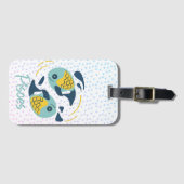 Modern Fisces Fish Zodiac Gepäckanhänger (Vorderseite (Horizontal))