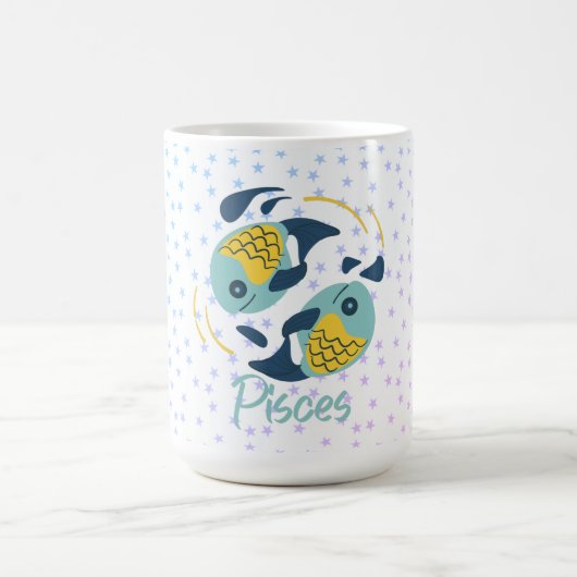 Modern Fisces Fish Zodiac Kaffeetasse (Mittel)