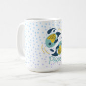 Modern Fisces Fish Zodiac Kaffeetasse (Vorderseite Links)