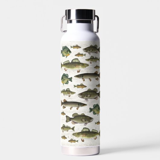 Modern Fisch Einfischer Whimsical Fun Trinkflasche (Vorne)