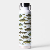 Modern Fisch Einfischer Whimsical Fun Trinkflasche (Vorne)