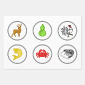 Modern Fish Prawn Crab Dice Game Wetten Matten Geschenkpapier Set (Vorderseite 2)