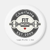 Modern Fit Mom Mothers Day Fridge Magnet (Vorne)