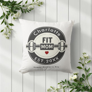 Modern Fit Mom Mothers Day Pillow Gift Kissen