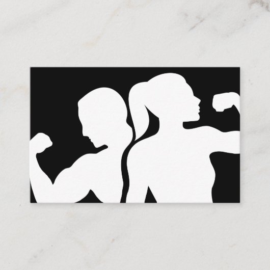 Modern Fitness Coach And Trainer Visitenkarte (Vorderseite)