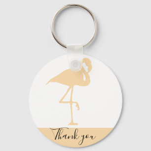 Modern Flamingo, vielen Dank Schlüsselanhänger