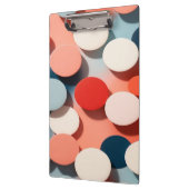 Modern Floating Circles Pattern Klemmbrett (Links)