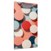 Modern Floating Circles Pattern Klemmbrett (Rechts)