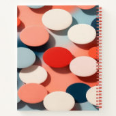 Modern Floating Circles Pattern Notizblock (Rückseite)