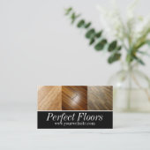 Modern Flooring Installation Hardwood Card Visitenkarte (Stehend Vorderseite)
