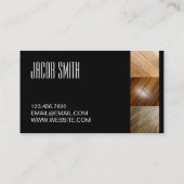 Modern Flooring Installation Hardwood Card Visitenkarte (Rückseite)