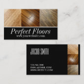 Modern Flooring Installation Hardwood Card Visitenkarte (Vorne/Hinten)