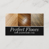 Modern Flooring Installation Hardwood Card Visitenkarte (Vorderseite)