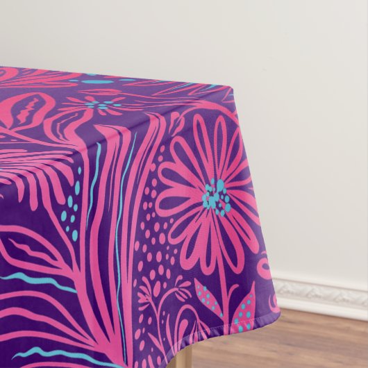 Modern | FLORABdruck | Lila rosa Tischdecke (Beispiel)