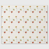 Modern Floral Abstract art flower watercolor Geschenkpapier (Flach)