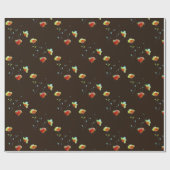 Modern Floral Abstract art flower watercolor Geschenkpapier (Flach)