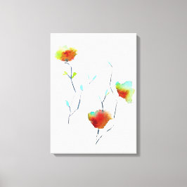 Modern Floral Abstract art flower watercolor Leinwanddruck