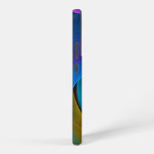 Modern Floral Abstract Art Pink Blue Pattern #17 Samsung Galaxy Hülle (Rechte Seite)