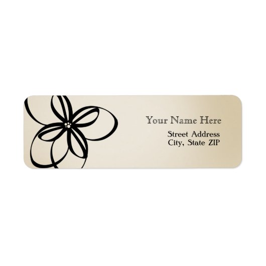 Modern Floral Address Label (Vorne)
