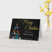 Modern, Floral and Bold Christmas Card Karte (Gelbe Blume)