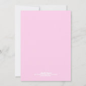 Modern Floral Aquamarin & Pink Extravagant Geburts Einladung (Rückseite)