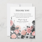 Modern Floral Bereavement Beerdigung Vielen Dank Dankeskarte (Vorderseite)