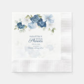 Modern Floral Bloom Eukalyptus Script Paper Serviette (Vorderseite)