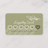 Modern Floral Botanic Line-Art Logo Loyalty Card Treuekarte (Vorderseite)