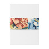 Modern Floral Botanical Wedding Einladungsbanderole (Rückseitenbeispiel)