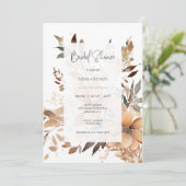 Modern Floral Bridal Shower  Einladung (Stehend Vorderseite)