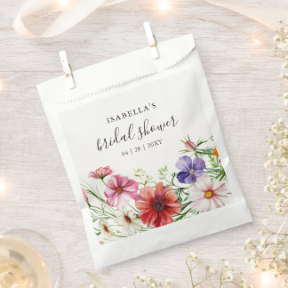 Modern Floral Bridal Shower Favor Geschenktütchen