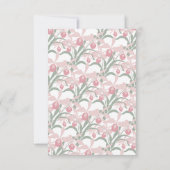 Modern floral Cattleya orchid dusty pink wedding Save The Date (Rückseite)