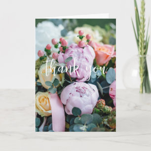 Modern Floral Chic Dankeschön Card Karte